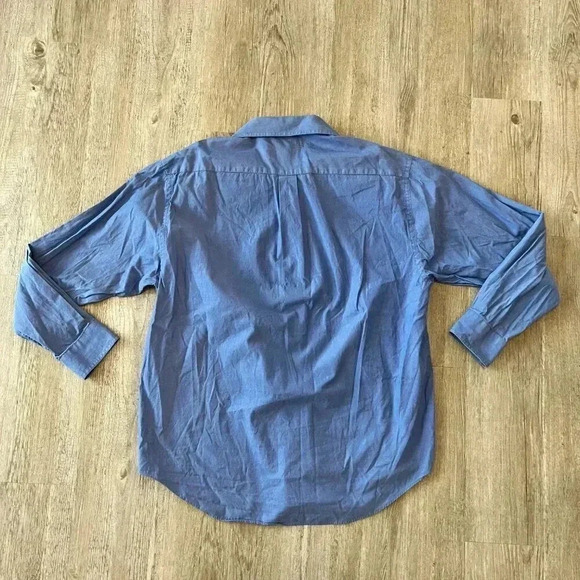 Mens Alexander Julian Blue Button Up Shirt - L - Picture 4 of 5